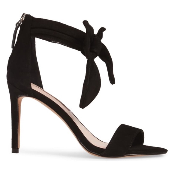 Avec Les Filles Jax Black Kid Suede Ankle Bow Pump leather - Picture 4 of 6